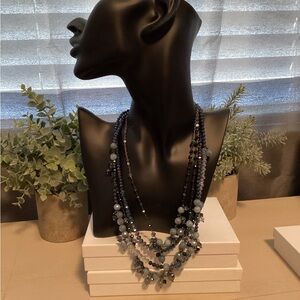 Peserico Necklace Blue with Crystals NWT